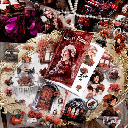 1091 Vintage pet material sticker book Secret Manor - Paper Whimsy Studio