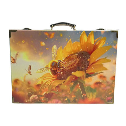 6172 Sunflower Bee Wood Storage Box