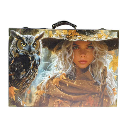 6176 Box with Witch and Owl in Autumn Rhyme