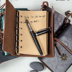 杂志-皮革日记（Leather notebook） - Paper Whimsy Studio