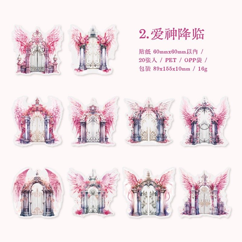Cute Pet Stickers Pack - Angel Wings Series - Vintage Design – Paper ...