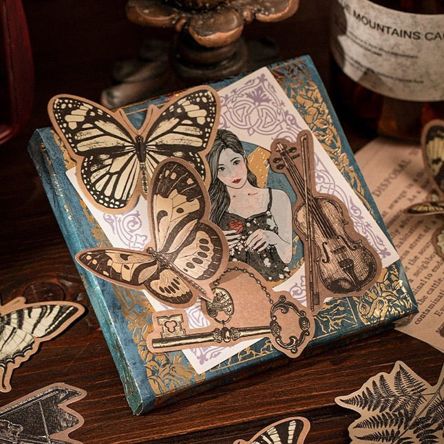 1009 Vintage Memories PET Sticker Pack - Exquisite Decor for Retro-themed Journals - Paper Whimsy Studio