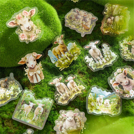 1010 PET Sticker Set Forest Ranch Series Light Retro Butterfly Plant Manual Decoration Collage Material - Paper Whimsy Studio