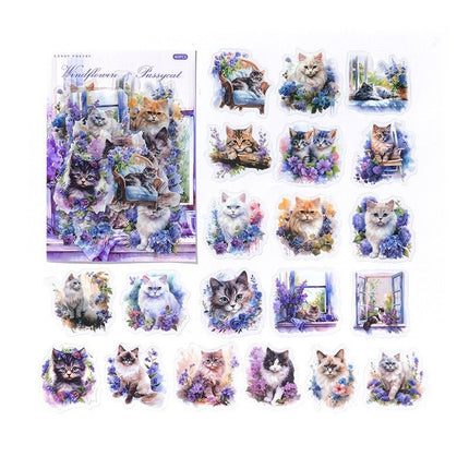 1010 PET Sticker Set Forest Ranch Series Light Retro Butterfly Plant Manual Decoration Collage Material - Paper Whimsy Studio
