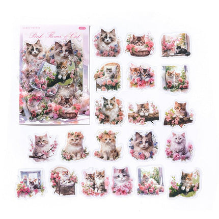 1010 PET Sticker Set Forest Ranch Series Light Retro Butterfly Plant Manual Decoration Collage Material - Paper Whimsy Studio