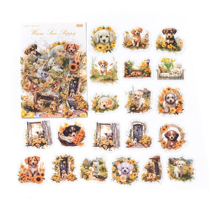 1010 PET Sticker Set Forest Ranch Series Light Retro Butterfly Plant Manual Decoration Collage Material - Paper Whimsy Studio
