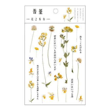 1017 PET Flat Stickers Flower Series - Paper Whimsy Studio