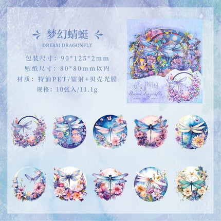 1018 Special oil PET sticker packs Xiangfu Flower Moon Series - Paper Whimsy Studio