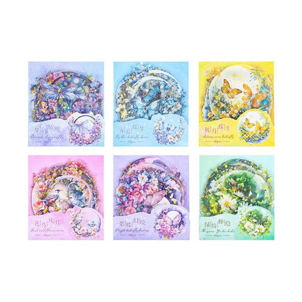 1018 Special oil PET sticker packs Xiangfu Flower Moon Series - Paper Whimsy Studio