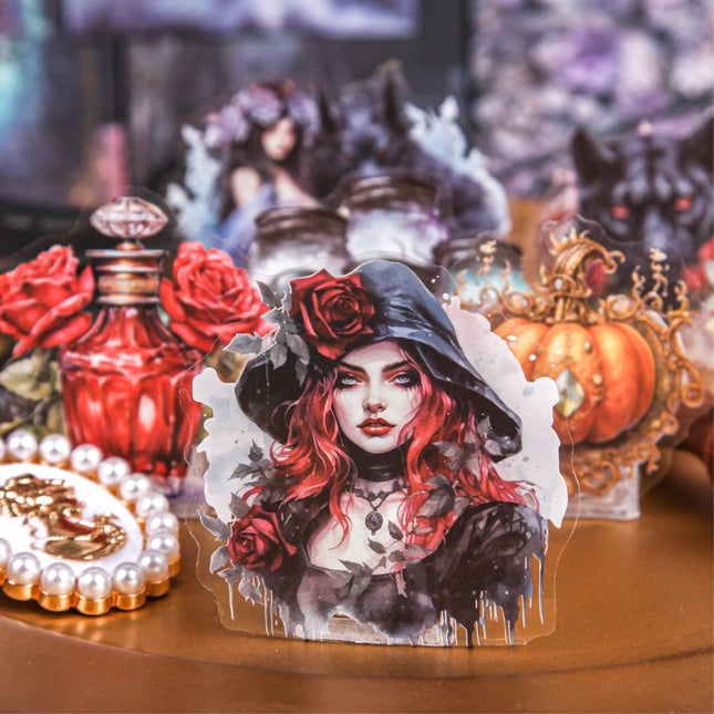 1019 Gothic Series Vintage Handbook Decorative Collage Priming Stickers - Paper Whimsy Studio