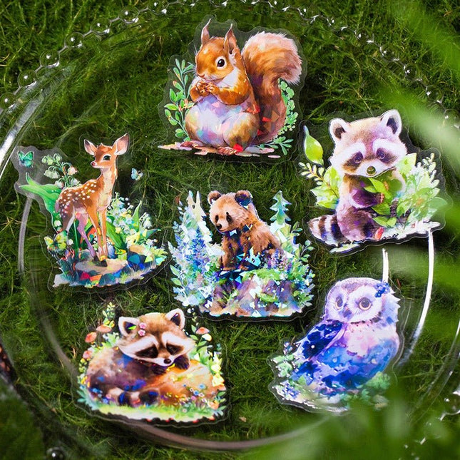 1020 Shell light stickers animal small forest series - Paper Whimsy Studio