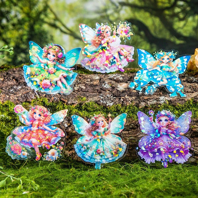 1022 Character Shell Light PET Stickers Fairy Tale Fairies - Paper Whimsy Studio