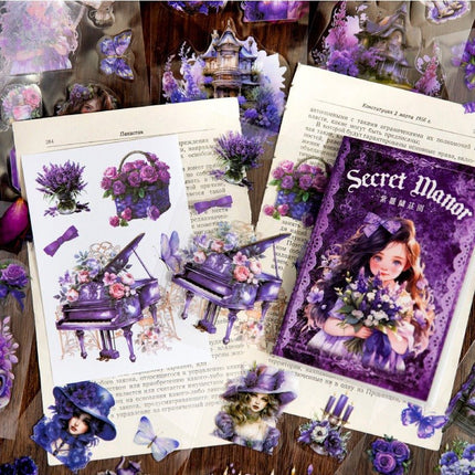 1091 Vintage pet material sticker book Secret Manor - Paper Whimsy Studio