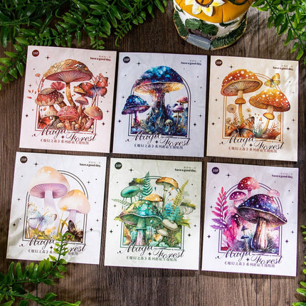 1096 Sticker pack "Magic Forest" series Mushroom Theme - Paper Whimsy Studio