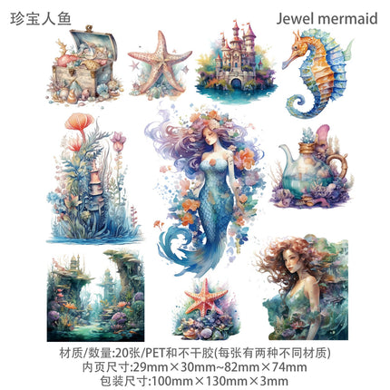 1056 Sticker Pack Mermaid Poseidon Series