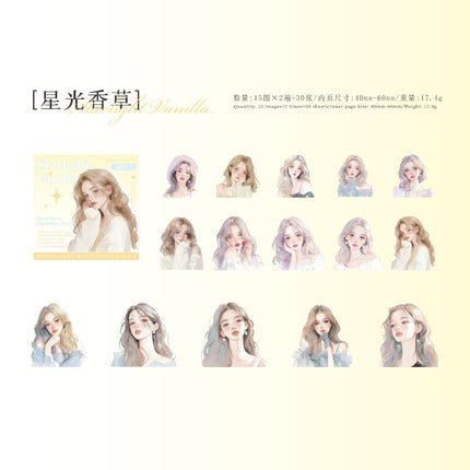 1219 Sticker pack heartbeat paradise Korean girl