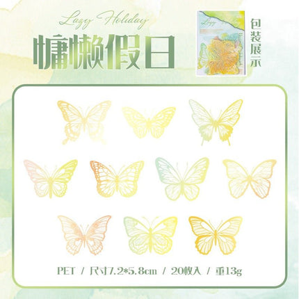 1105 PET Sticker Pack Butterfly Island 2 Bullet Series - Paper Whimsy Studio