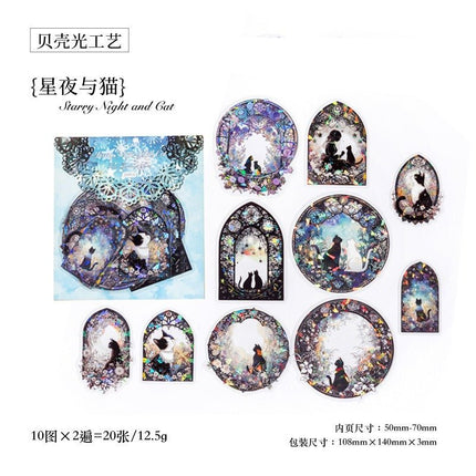 1114 PET Ice Crystal Sticker Pack Lace Cherry Dream Series - Paper Whimsy Studio