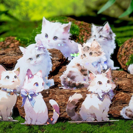 1127 Sticker Pack Animal Forest Cartoon Cat Bunny - Paper Whimsy Studio