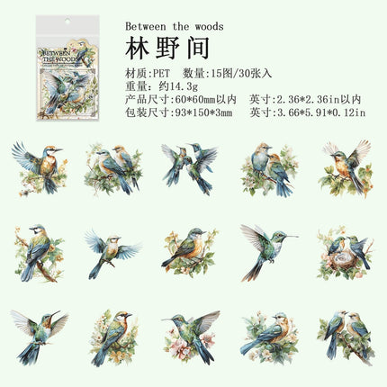 1141 Stickers Birds of Prey Series - Paper Whimsy Studio