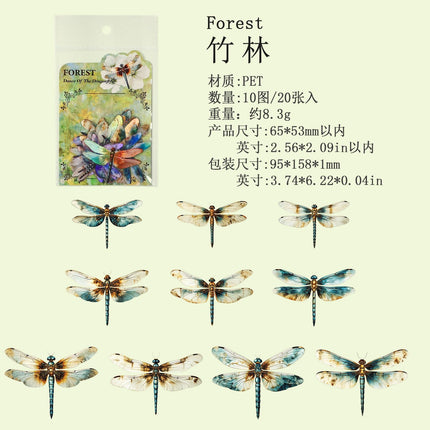 1143 Stickers Dragonfly Dance Series - Paper Whimsy Studio