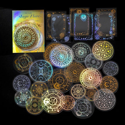 1144 Realm of Gilt Light Series Two-color laser color gold PET sticker - Paper Whimsy Studio