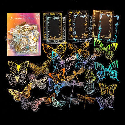 1144 Realm of Gilt Light Series Two-color laser color gold PET sticker - Paper Whimsy Studio