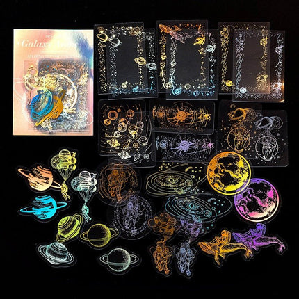 1144 Realm of Gilt Light Series Two-color laser color gold PET sticker - Paper Whimsy Studio