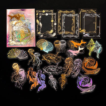 1144 Realm of Gilt Light Series Two-color laser color gold PET sticker - Paper Whimsy Studio