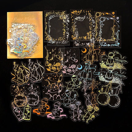 1144 Realm of Gilt Light Series Two-color laser color gold PET sticker - Paper Whimsy Studio