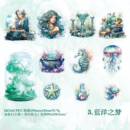 1150 Sticker Pack Deep Sea Shimmer Series - Paper Whimsy Studio