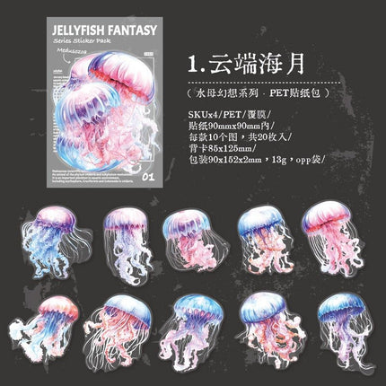 1153 Sticker Packs Jellyfish Fantasy Series - Paper Whimsy Studio