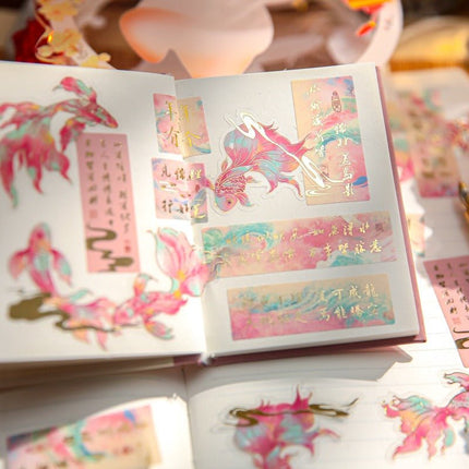 1169 Sticker Pack Hua Chi No Carp Handbook Decorative Stickers - Paper Whimsy Studio