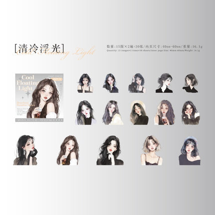 1219 Sticker pack heartbeat paradise Korean girl