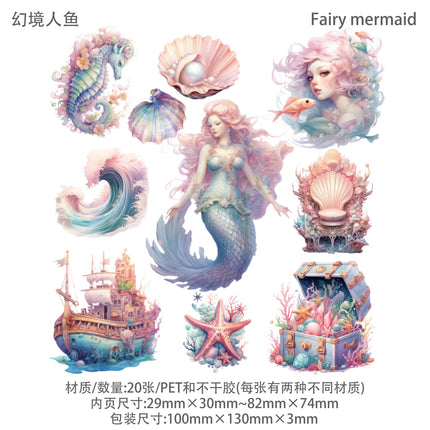 1056 Sticker Pack Mermaid Poseidon Series