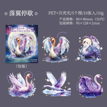 1055  Stickers Swan Star Dream Series