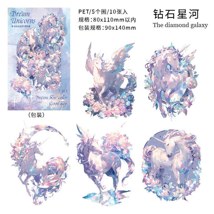 1060 Dark Phantom PET Sticker Pack Dreamland Unicorn Collection