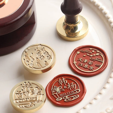 5003 Custom single wax seal stamp head.