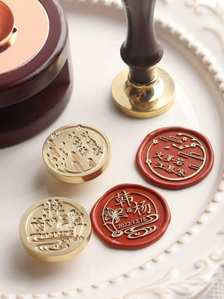 5003 Custom single wax seal stamp head.