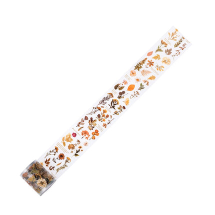 3001 Original matte PET tape Flower Things Yet to Come series light retro salt embossed handbook DIY decorative stickers