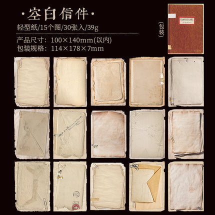 2009 Material paper blank notes series vintage old book pages diy handbook background priming collage