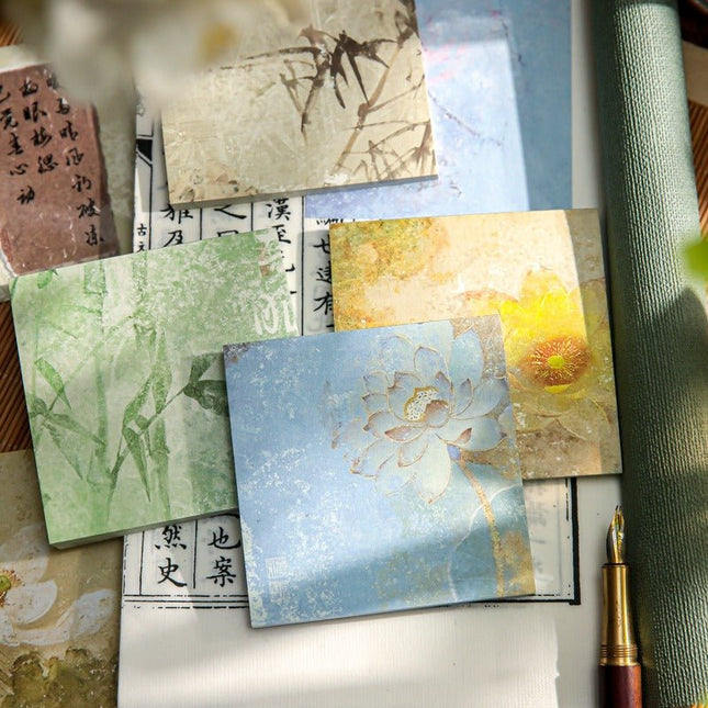 2066 Chinese Style Bamboo Sticky Notes - Paper Whimsy Studio