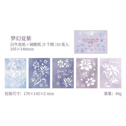 2079 Sketch Paper Love Dream Shadow Flower Series - Paper Whimsy Studio