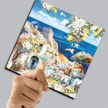 2087 10 Background Papers Large Mediterranean Paradise - Paper Whimsy Studio