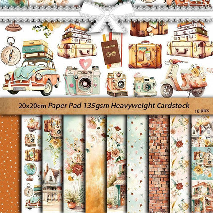 2090 10 background papers where we go handbook collage diy - Paper Whimsy Studio