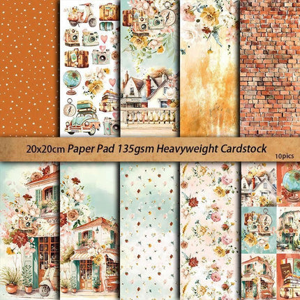 2090 10 background papers where we go handbook collage diy - Paper Whimsy Studio