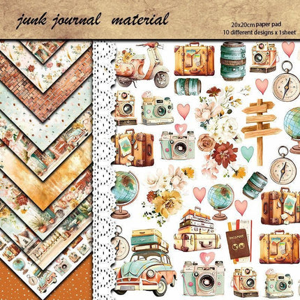 2090 10 background papers where we go handbook collage diy - Paper Whimsy Studio