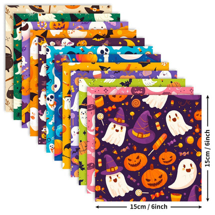 2098 12 Witch Pumpkin DIY Handbook Scrapbook Paper Background Paper - Paper Whimsy Studio