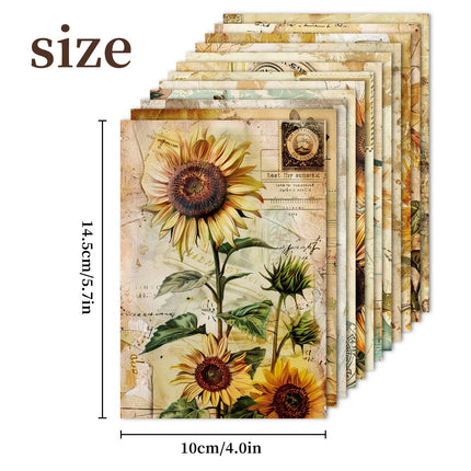 2099 12 Sunflower Flower Theme Material Papers - Paper Whimsy Studio