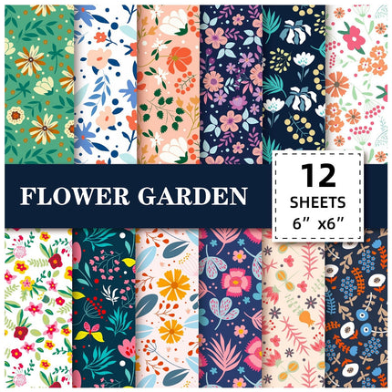 2100 12 small fresh garden flowers theme handbook material background paper - Paper Whimsy Studio